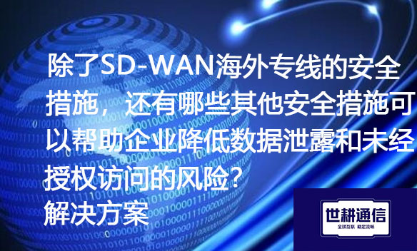 除了SD-WAN海外专线的安全措施，还有哪些其他安全措施可以帮助企业降低数据泄露和未经授权访问的风险？解决方案.jpg