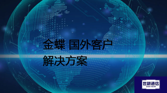 金蝶 国外客户 ？？？解决方案//世耕通信全球办公专网专线