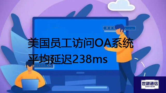 美国员工访问OA系统平均延迟238ms-解决方案//世耕通信全球ERP、OA办公专网专线