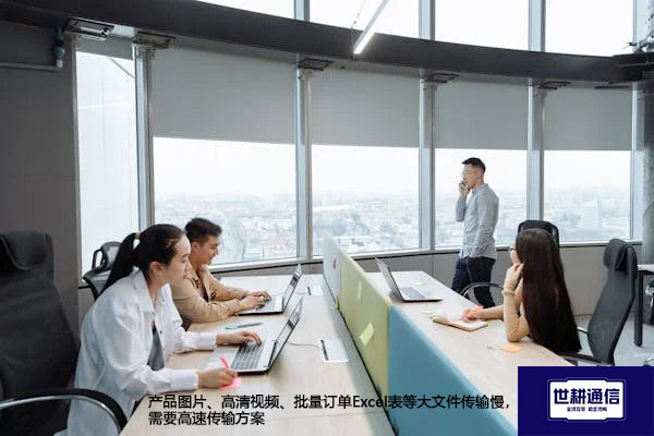 产品图片、高清视频、批量订单Excel表等大文件传输慢,需要高速传输方案--解决方案//世耕通信全球办公专网专线